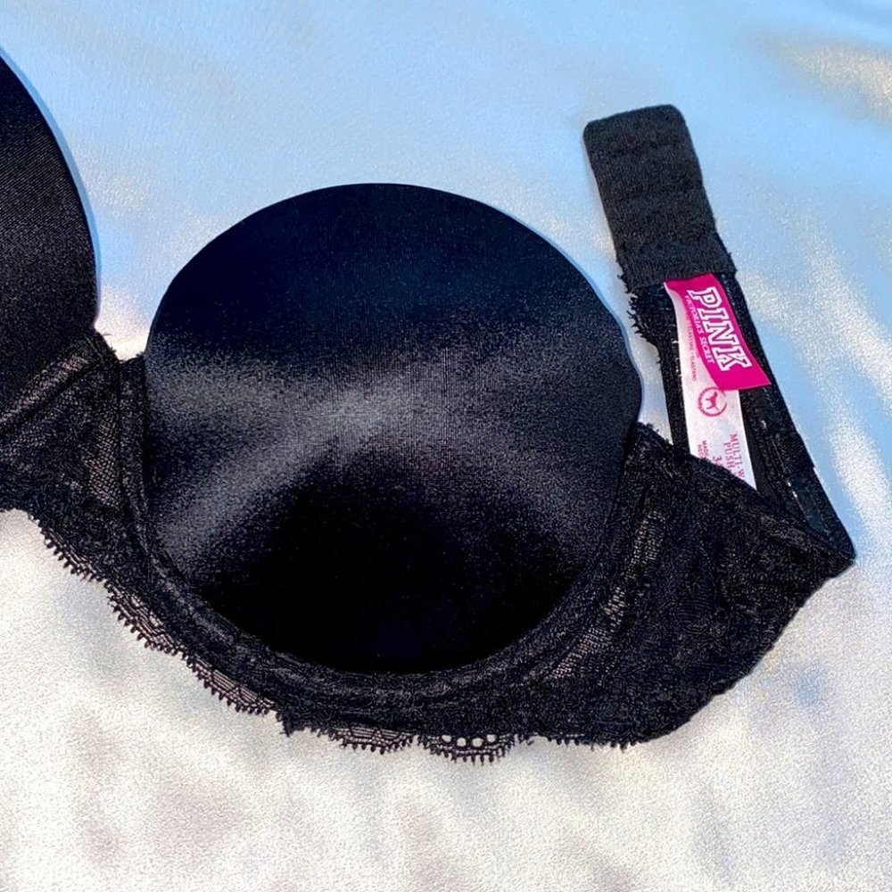 Victoria Secret Pink 34B Multi-Way Push -Up Black